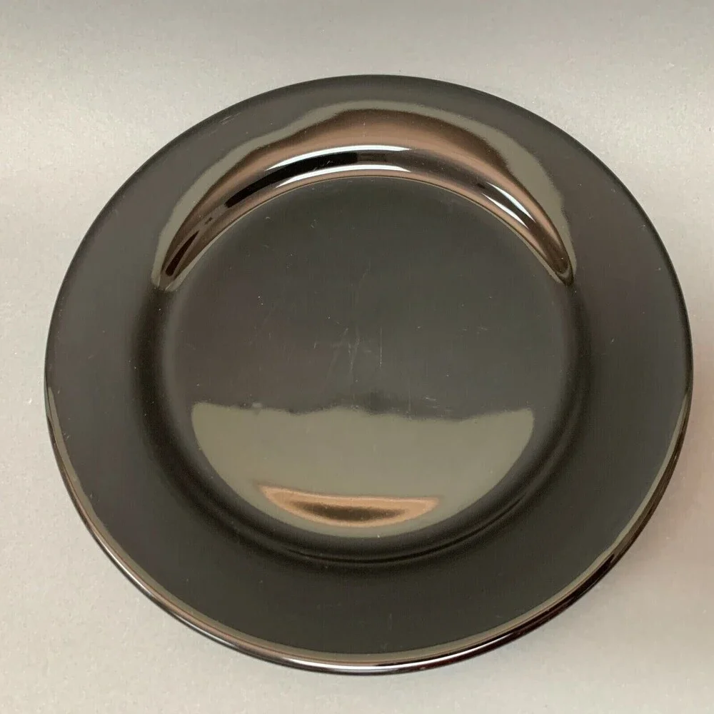 Waechtersbach Germany Black Salad Plates 8 1/2